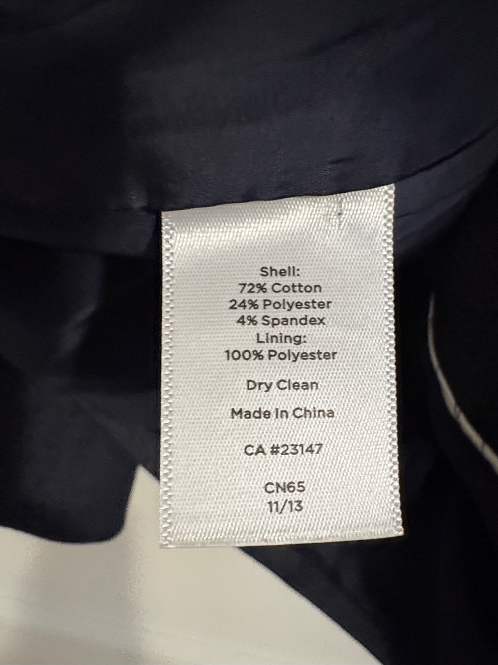 Talbots Dark Navy Structured Two-Button Blazer - Picture 5 of 6